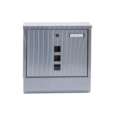 China Stainless Steel Wall Mounted Mailbox With Door Number Wall Mailboxes Apartment Outdoor for sale