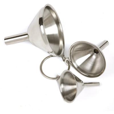 China Stocked Stainless Steel Funnels, 3-Piece Funnels Set For Cooking, Small Premium Food Grade Funnel Set For Essentail Oil, Spices, Flask, for sale