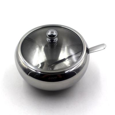 China Sustainable High Quality 300ml 500ml Stainless Steel Spice Jar Set With Spoon for sale