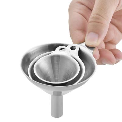 China Viable Spices Dosing Funnel Amazon Stainless Steel 3-Piece Hot Beer Funnel for sale