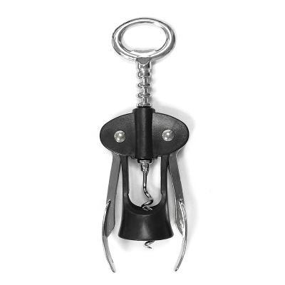 China Zinc Alloy Zinc Alloy Wine Bottle Opener Nickel Plating Wing Twist Rubber Coated Wine Opener for sale