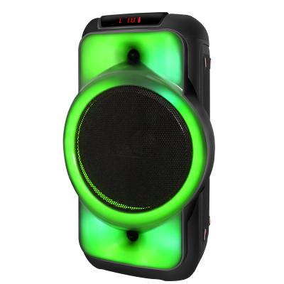 China 2021 8 Inch Box Party LED Light Factory Wireless Unique Design Dual LED Flashing Light Active Portable Speakers for sale