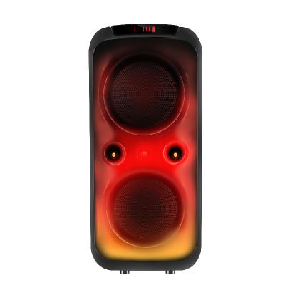 China Wireless Charger For Dual 8 Inch Subwoofer Party Box Karaoke Dual Mobile Phone High Quality 8 Inch Party Box Lamp Speaker Charger for sale