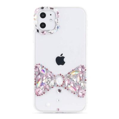 China Luxury Colorful Shiny Rhinestone Diamonds Shockproof Bling Clear Handmade Mobile Phone Case For iphone 12 13 Mini Case for sale