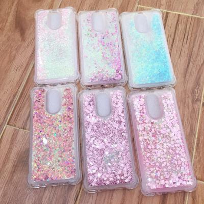 China Shockproof Clear Flowing Soft Sparkle Shock Absorption Case Cover For Moto Sony LG Aristo 2/K8/V3/XT210/V40/G7/K10 Case for sale