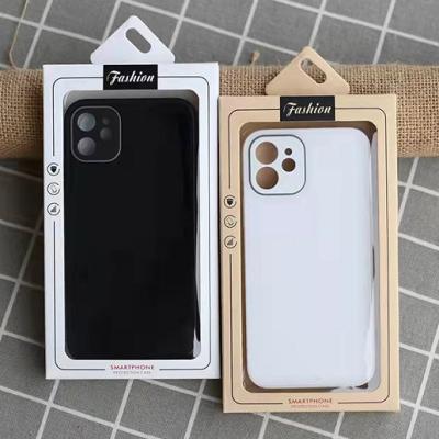 China Universal Recycled Mobile Phone Case Boxes New Window Materials Clear Cardboard Paper Gift Boxes Retail Packing Box for sale