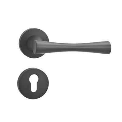 China Modern Cylinder Door Lock Modern Bathroom Door Handle Lock Wooden Body Available for sale