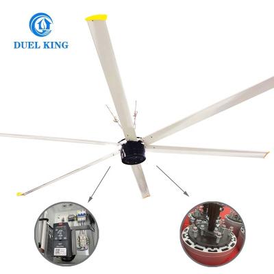 China DADF-6-73 24ft 380V 7300mm giant pmsm motor gymnasiums hvls large air industrial ceiling fan for sale