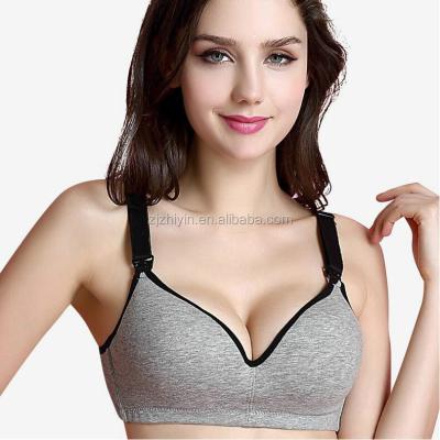 China Wholesale Women's 95% Cotton Antibacterial Baby Feeding Maternity Nursing Bra One Piece for sale