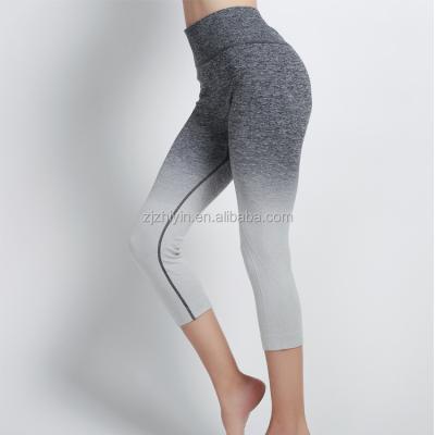 China Antibacterial Wholesale Gradient Knitted Walking Running Women Grow Yoga Leggings for sale