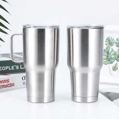 China 30oz Stainless Steel 30oz Portable Hot Selling Personalized Travel Tumbler Coffee Beer Mug Vacuum Insulated Tumbler With Handle for sale