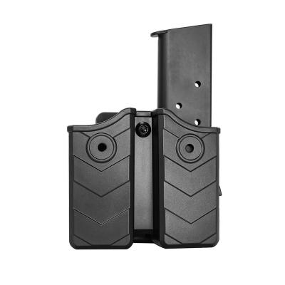 China TEGE USA Best Selling 9MM .40mags Universal Double Magazine Pouch Matched Belt Clip Attachment 60 Degree Rotatable Adjusting for sale