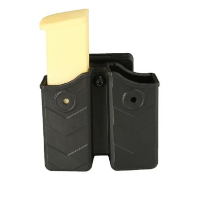 China Black Color Tactical Military Police Polymer Magazine Pouch Universal Double Stack Magazine Pouch for sale