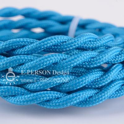 China Edison Vintage Textile Cable Electrical Overhead Wire Twisted Cable Retro Textile Wire Cloth Vintage Pendant Light Lamp Tie PVC Copper for sale