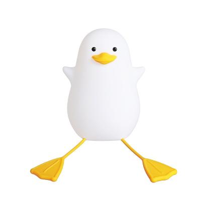 China Duck Led Night Light Rechargeable Touch Silicone Modern Animal Shape Led Night Lights for sale