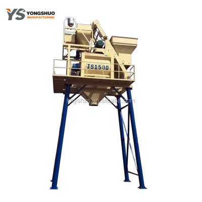 China Stationary js 1500 forced double shaft concrete mixer machine Hzs 75 mixing plant host for sale