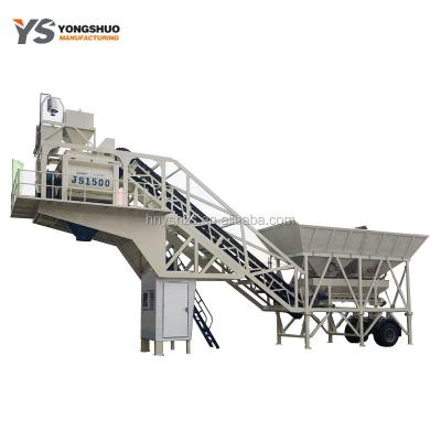 China YHZS Automatic 35m3/h mini mobile concrete batching plant for sale Te koop