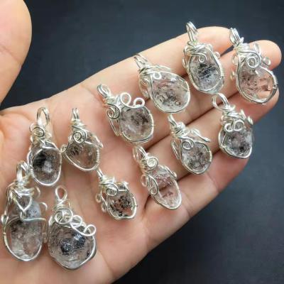 China Wholesale Romantic Natural Quartz Crystals Herkimer Diamond Pendant For Gifts for sale