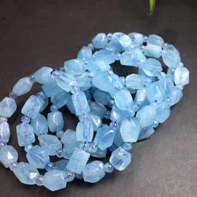 China Wholesale Natural Environmental Protection Crystal Brace Lace Natural Stone Beads Bracelet Blue Green For Decoration for sale