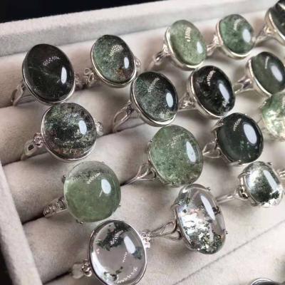 China Romantic Wholesale 925 Quartz Silver Ring Crystal Jewelry Ring Green-Phantom Ring Ghost for sale