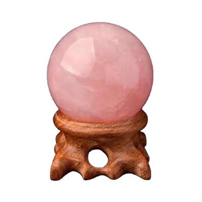 China Wholesale Natural Pink Crystal Sphere Rose Quartz Ball from China for Decoration for sale