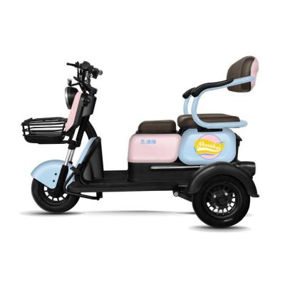 China Rechargeable Mini Rickshaw Open Body Type Mid Drive Electric Vehicle Tricycle for 3 People for sale