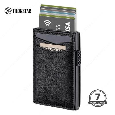 China outdoor map & Customized Free LOGO Men's Minimalist Leather Pop Up Wallet Money Pocket Customized Wallet Leather Card Holder Wallet Card Holder for sale