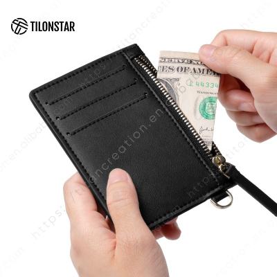 China Small ladies wallet genuine leather women anti-theft clip card holder 2022 luxury leather for sale