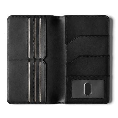 China Fashion Fashion Design Gift Travel Cover Passport with Cards Case Ticket RFID Slot Blocking Real Leather Passport Holder for sale