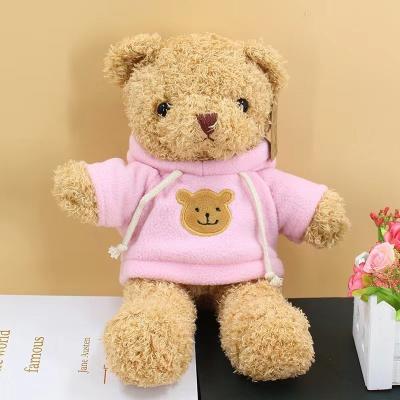 China Creative Kids Gift Teddy Bear Hoodie Wholesale Bear Stroking Bear Plush Toys for sale