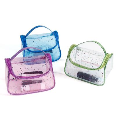 China Machine Custom PVC Promotional Transparent Waterproof Storage Travel Makeup Zipper Bag Makeup Zipper Bag Cosmetic Pouch for sale