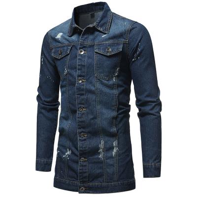 China Polyester/Cotton 2021 Spring and Autumn Men's Fashion Cool Casual Denim Jacket for sale