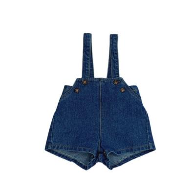 China Summer Baby Clothing Kids Overalls Breathable Denim Suspender Bib Borders Cute Toddler Suspenders Shorts for sale