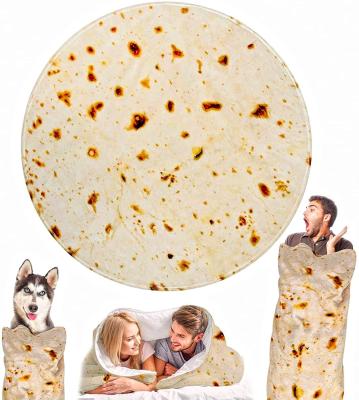 China Wholesales PORTABLE Burrito Tortilla Blanket, Cozy Flannel Fleece Taco Blanket, Novelty Giant Food Throw Blanket For Bed for sale