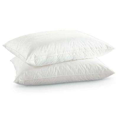 China Anti Dust Mite Factory Supply 100% Combed Cotton Fabric 3 Layers White Goose/Duck Feather Down Queen Size Hotel Bedroom Sleep Neck Pillow for sale