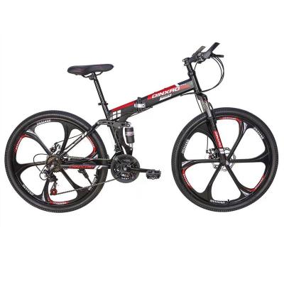 China Aluminum Alloy/Steel Folding Bike Adults Mountain Bike Full Suspension Foldable Bicycle for sale