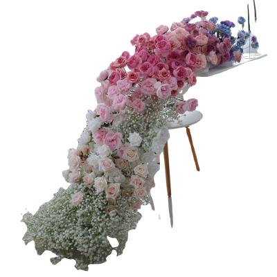 China Natural Touch Wedding Reception Decorations Wedding Hall Decoration Paper Flowers For Wall for sale