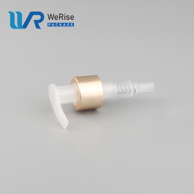 China Non Spill Customized Gold Aluminum Hand Soap Pump For Glass Bottle for sale