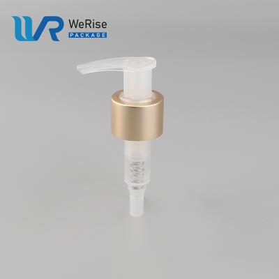 China Non hot sale 24/410 Matte Gold Aluminum Puddle Lotion Pump for sale