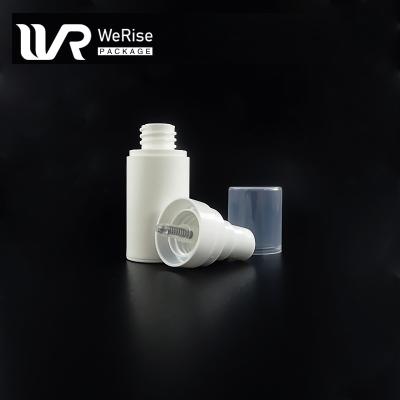 China Cosmetic 15/30/50ml White Airless Plastic Packaging Lotion Bottle Airless Cosmetic Sprayer Bottle for sale