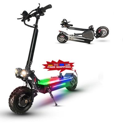 China DDP Unisex Adult 60v Motor Fast to Double Door 5600w Folding Off Road Electric Scooter with Seat in EU USA Warehouse for sale