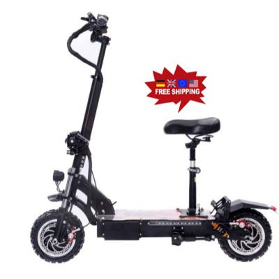 China Unisex fat tire folding ddp fastest foldable max speed 80km/h 5600w adult duel power 11inch electric scooter for sale