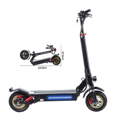 China Unisex USA Warehouse Off Road 10inch 48V 60v Range 40-60Km Foldable Electric Scooter 1000w Double Motors for sale