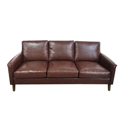 China Accept Custom Make High Quality Mid Century Faux Sectional Sofa Set 3pcs Leather Couch Set With Armrest for sale