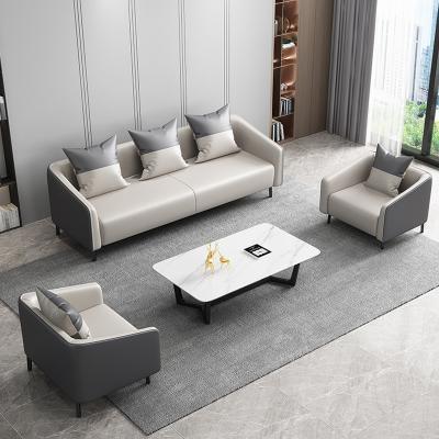 China Other 2022 High Quality Simple Design Living Room Sofa Furniture Contemporary Home Office Reception Room 3 Seater Couch Gray for sale