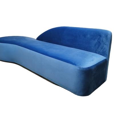 China Accept Custom Make Modern Velvet Sofa Chaise, Blue for sale