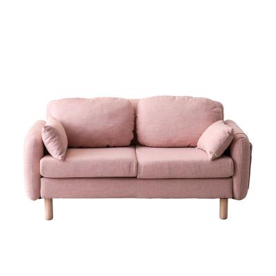 China Other Loveseat Newest Selling High Quality Fabric 2-Seater Sofa Couch Pink Latest Style Modern Living Room Best for sale