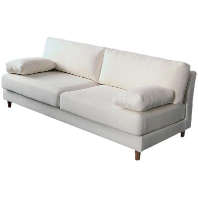 China The Other High Quality Modern Living Room 3 Seat Sofa Customized Simple Small Fabric Armless Style Sofa Couch White for sale