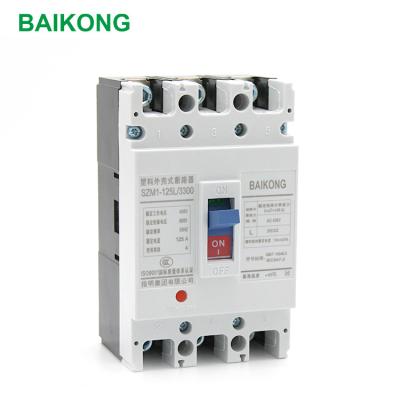 China 60Hz Moulded Case Circuit Breaker 125 Amp MCB 4 Pole 1 Pole C Curve for sale