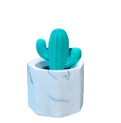 China Sustainable Decorative Scented Ceramic Cactus Shaped Home Perfume Oil Aroma Diffuser for sale